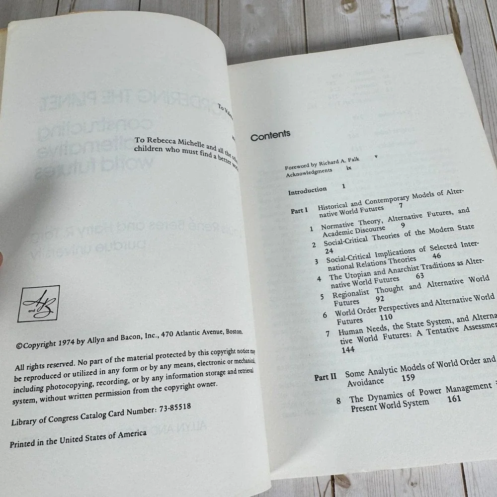 Reordering The Planet Beres Targ 1974 First Edition Political Science Allyn